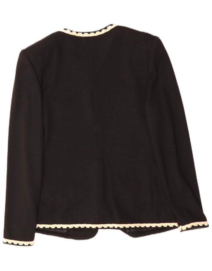 LUISA SPAGNOLI Giacca Blazer a 5 Bottoni da Donna IT 44 Acetato Medio Nero