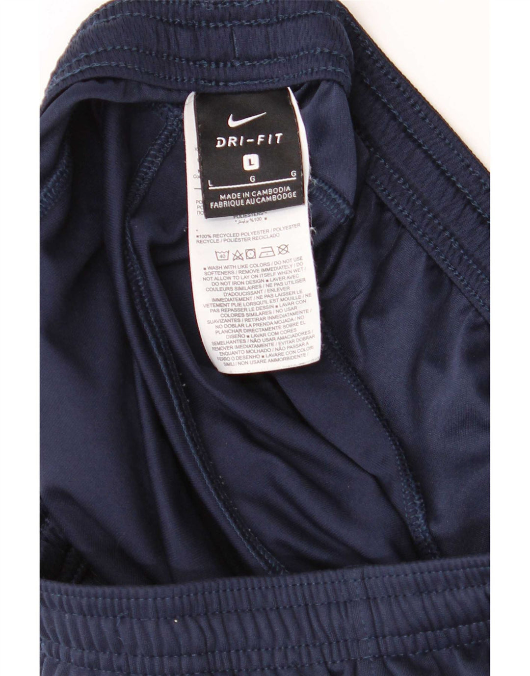 Pantaloncini sportivi Nike da uomo con vestibilità regolare, grandi, blu navy, in poliestere