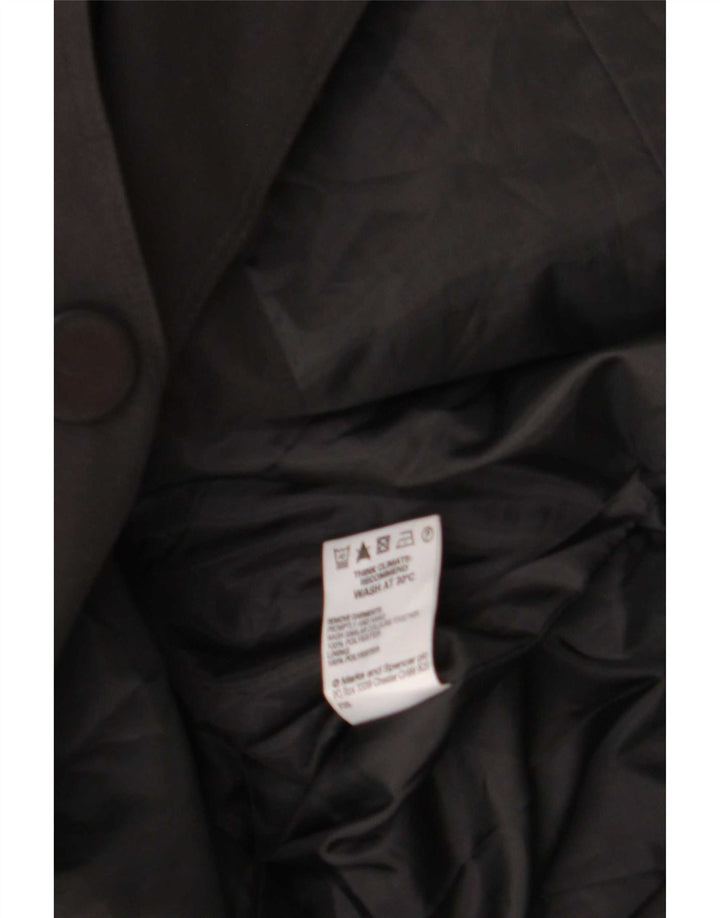 Trench da donna Marks & Spencer UK 12 medio poliestere nero