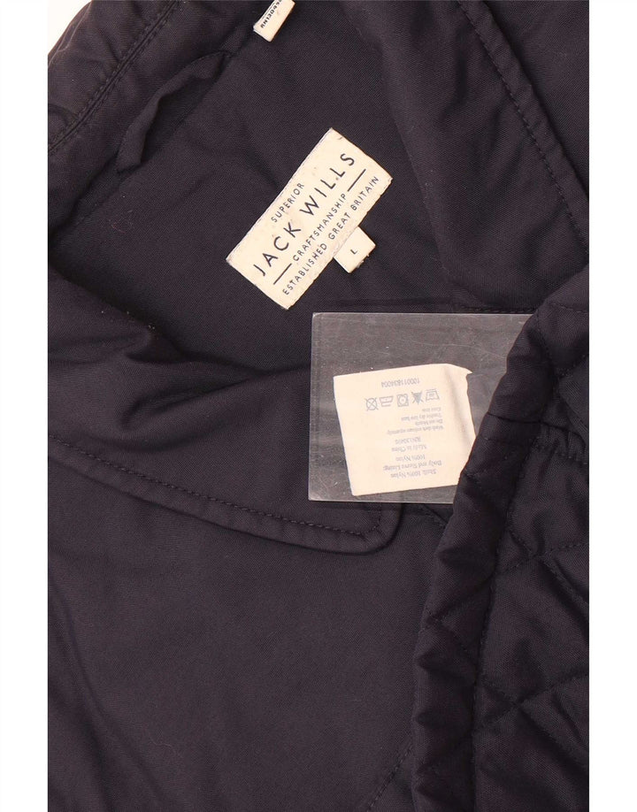 Giacca trapuntata da uomo Jack Wills UK 40 grande nylon blu navy