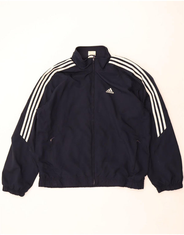 Giacca da tuta da uomo Adidas UK 44/46 XL poliestere blu navy