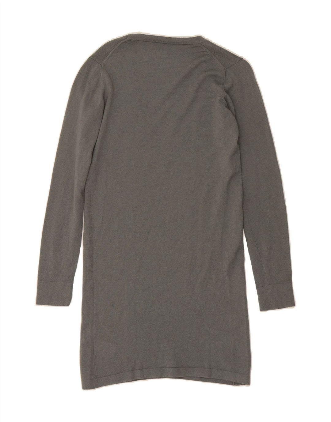 FRED PERRY Womens Long Sleeve Jumper Dress UK 10 Small Grey Wool Vintage Fred Perry and Second-Hand Fred Perry from Messina Hembry 