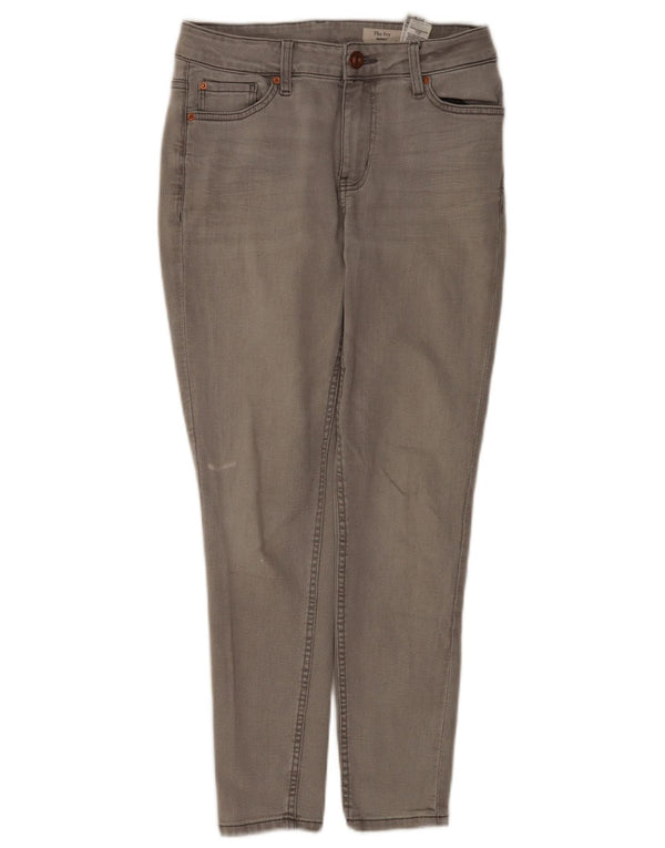 Marks & Spencer Womens The Ivy Skinny Jeans UK 10 Small W30 L27 Grey Cotton