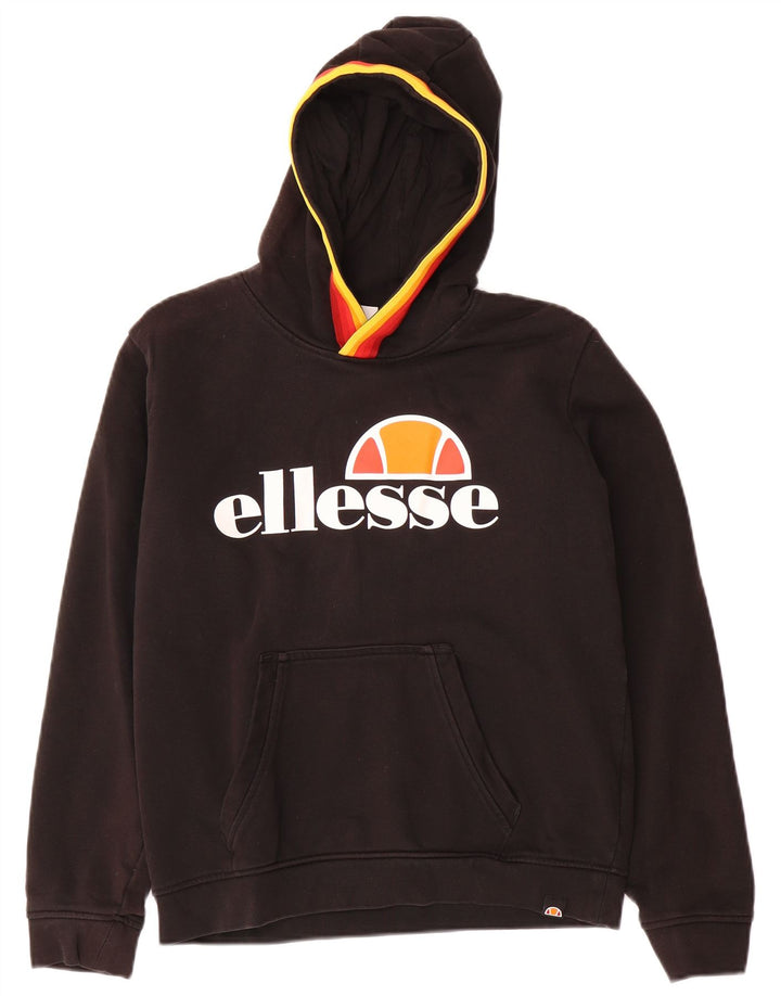 Maglione con cappuccio grafico ELLESSE per ragazzi 13-14 anni in cotone nero