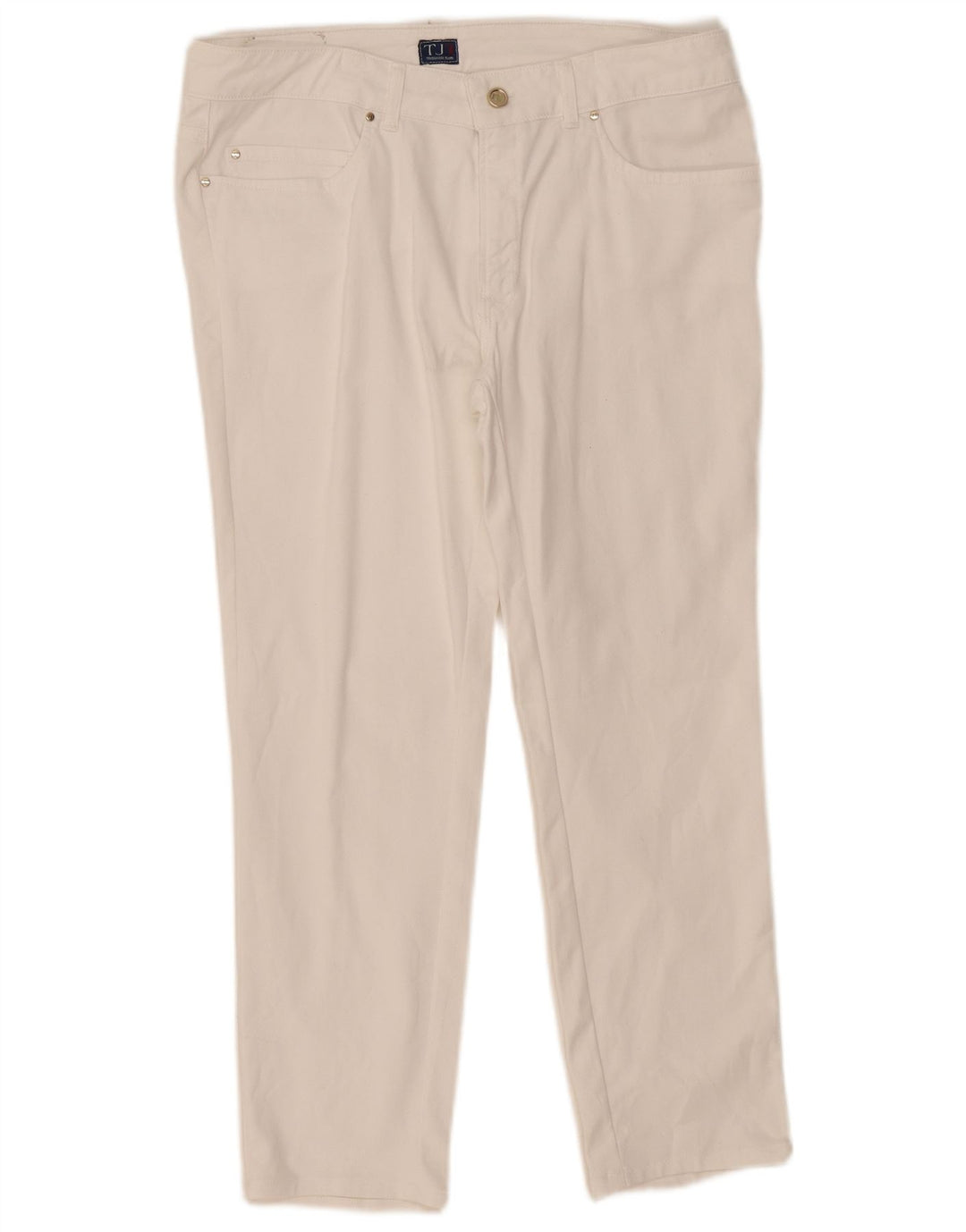 Jeans Cropped Slim Donna Trussardi IT 48 Medio W33 L26 Cotone Bianco