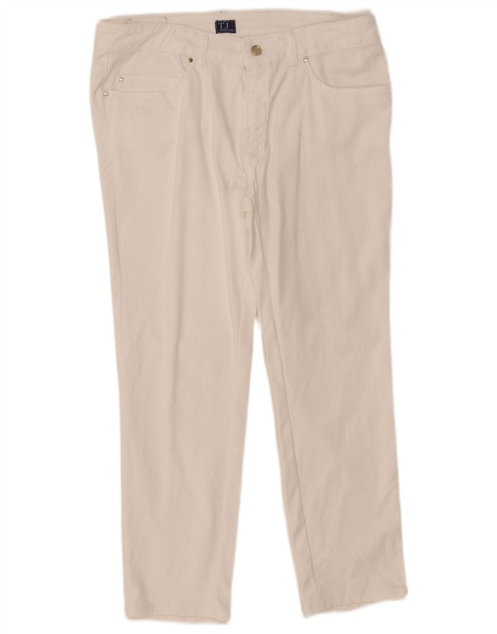 Jeans Cropped Slim Donna Trussardi IT 48 Medio W33 L26 Cotone Bianco