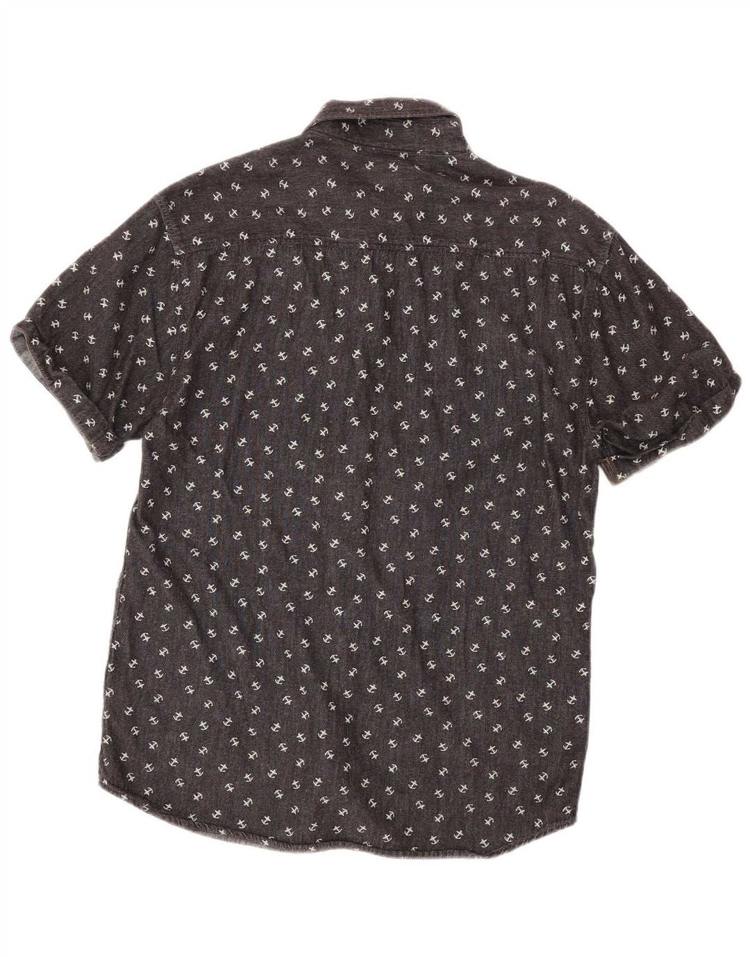 Jack & Jones Camicia a maniche corte da uomo con motivo astratto, grande in cotone grigio