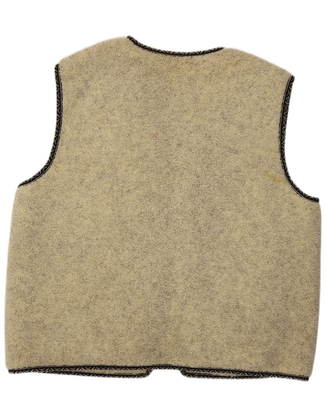 Gilet Sherpa da uomo VINTAGE IT 52/54 XL Beige Lana vergine