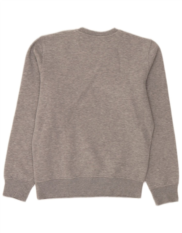 Felpa grafica da uomo Rifle, maglione piccolo in cotone chiazzato grigio