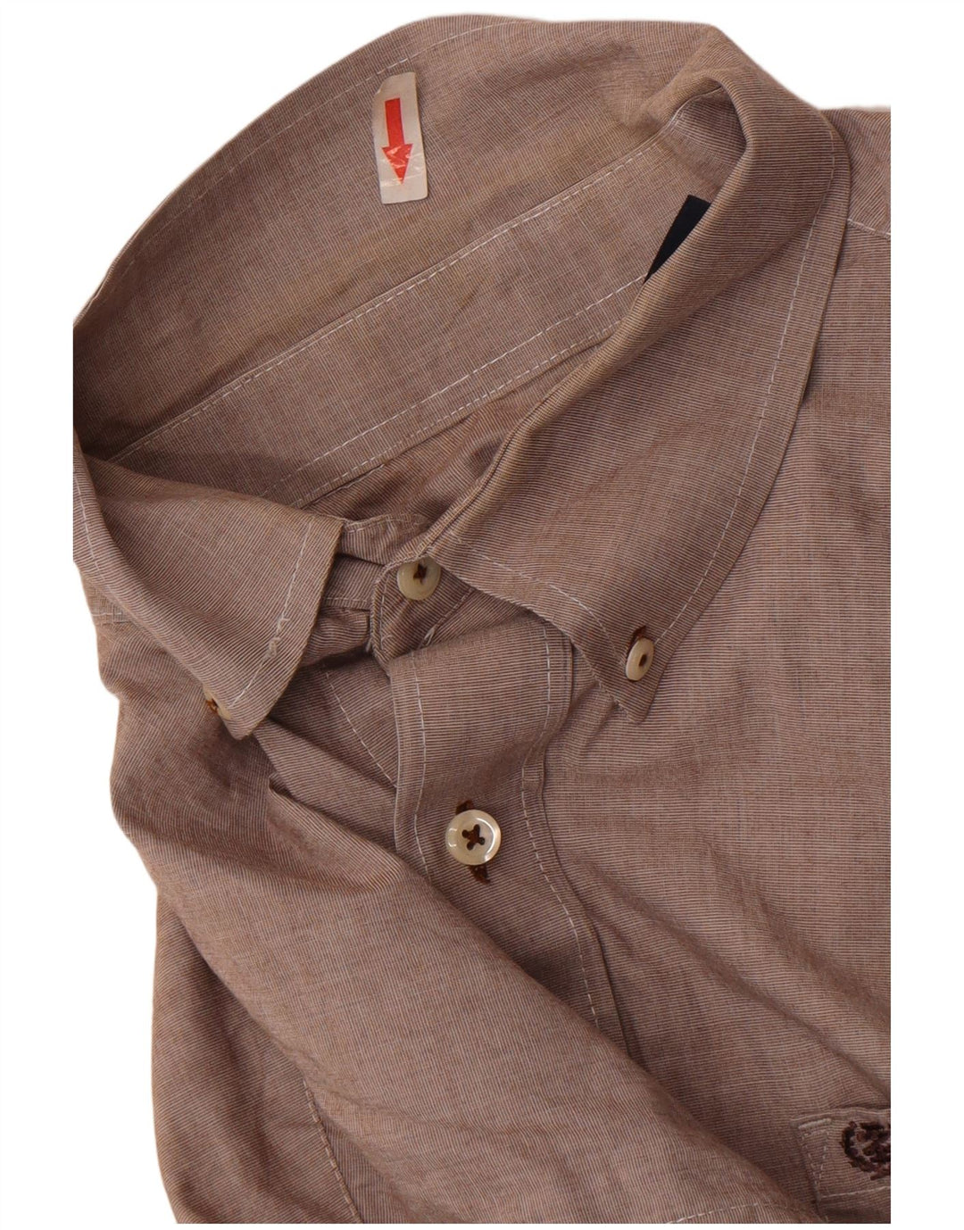 Camicia da uomo Izod in cotone marrone medio