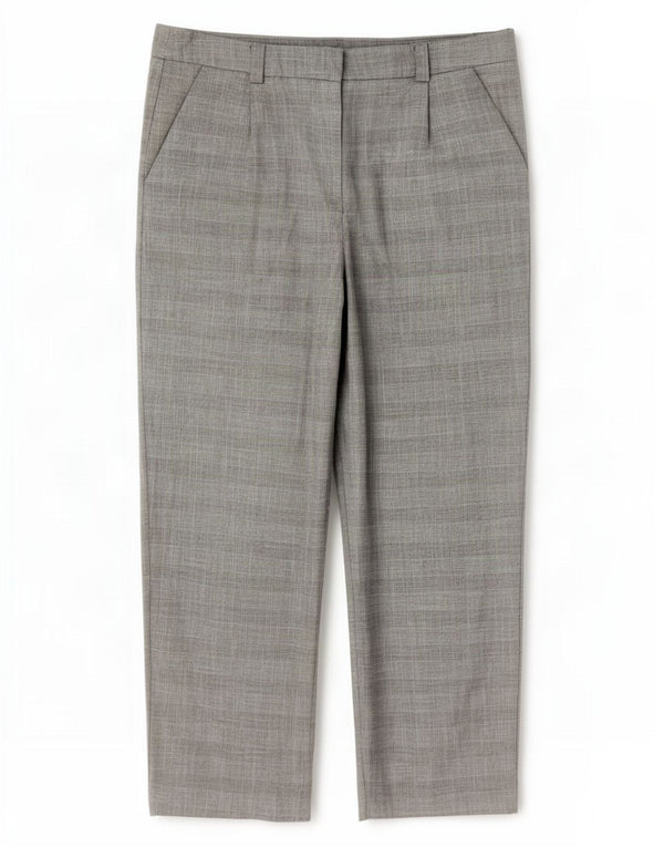 Pantaloni da abito dritti da donna Topshop UK 16 Large W34 L29 a quadri grigi