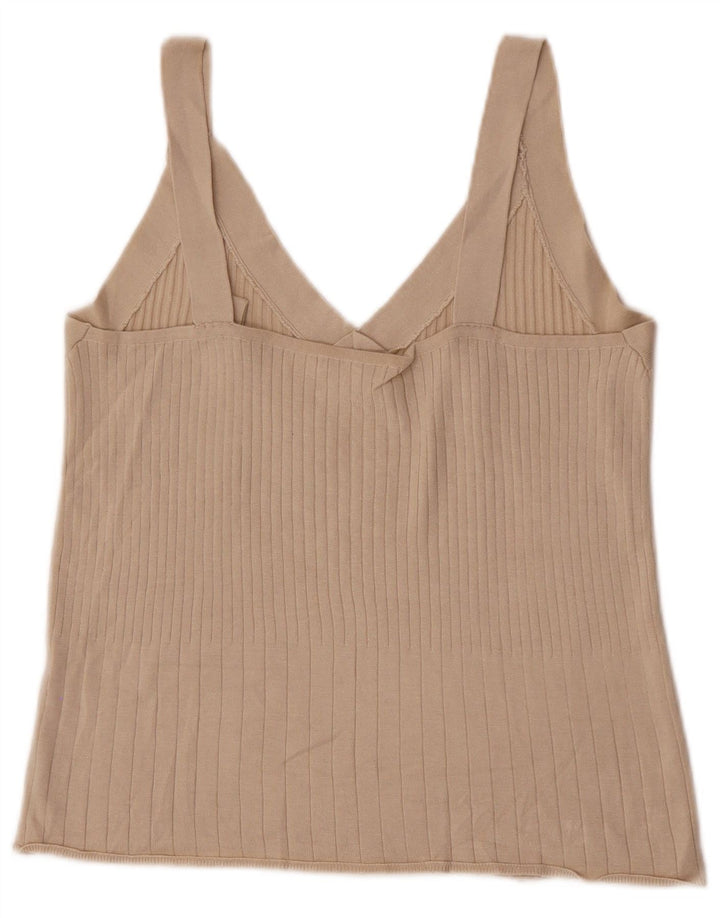Canotta corta da donna Massimo Dutti UK 14 grande Beige