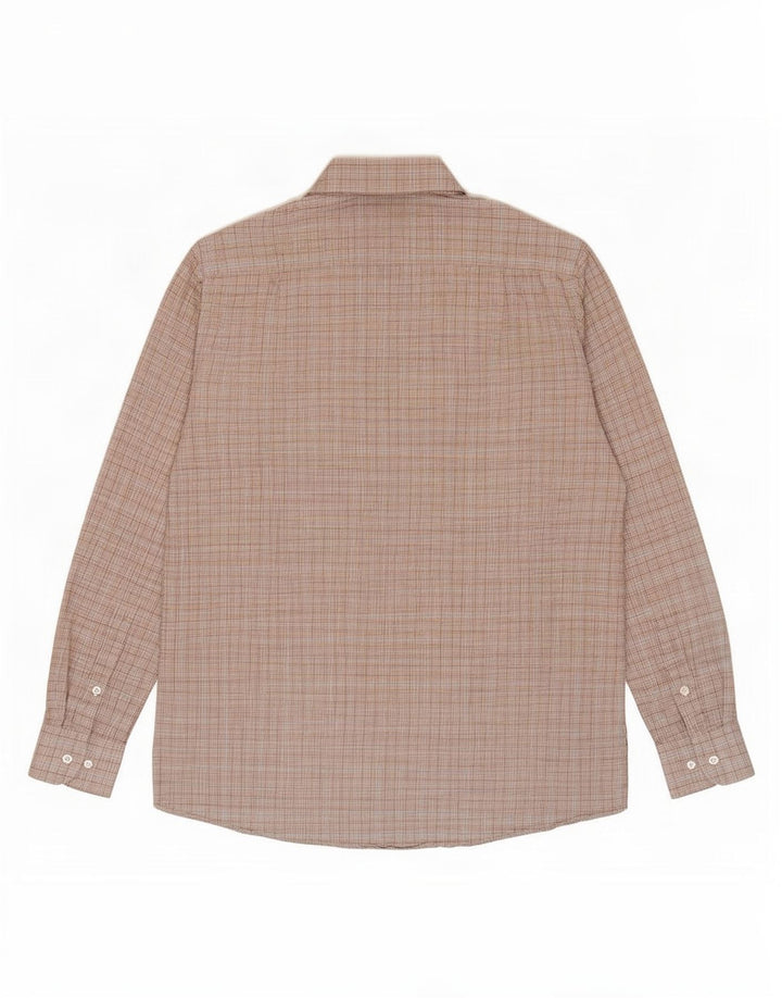 Camicia da uomo Massimo Dutti in lino a quadri piccoli grigi