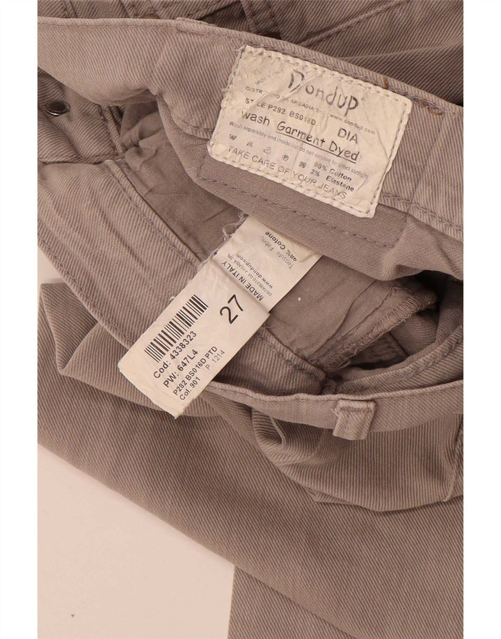 Dondup Jeans Crop Slim da Donna W27 L26 Cotone Grigio