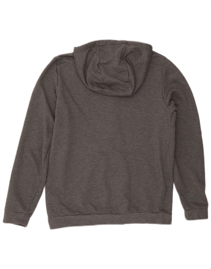 Felpa con cappuccio e zip Nike Dri Fit Standard Fit da uomo in poliestere grigio medio