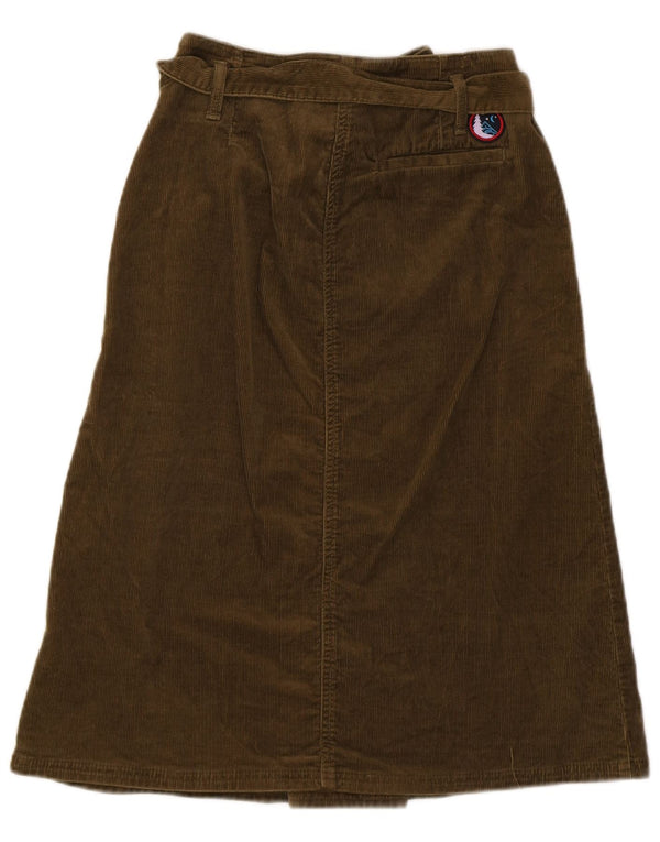 Gonna in velluto a coste da donna Tommy Hilfiger US 4 Small W25 cotone kaki