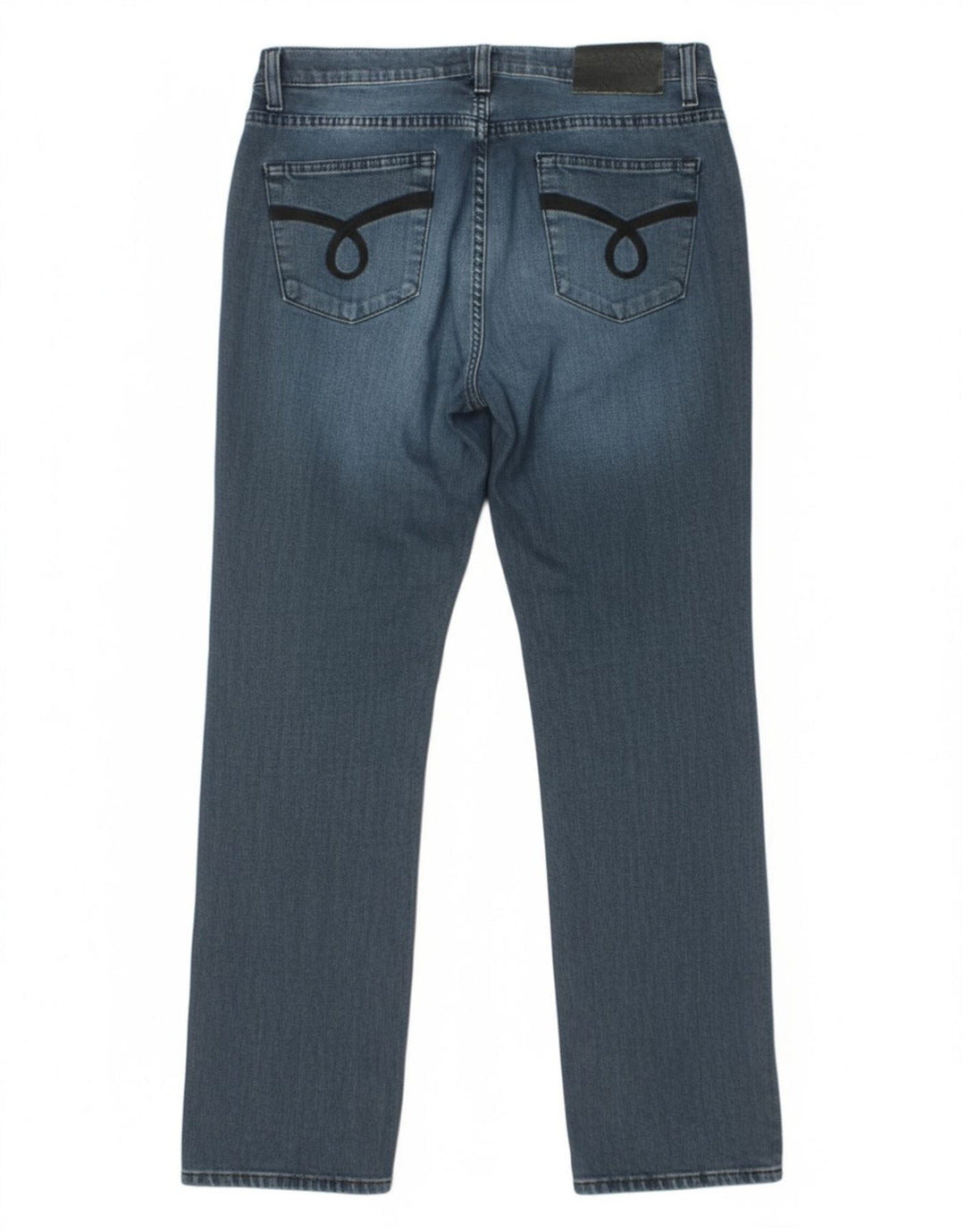 TRUSSARDI Womens Straight Jeans W30 L30 Navy Blue Cotton