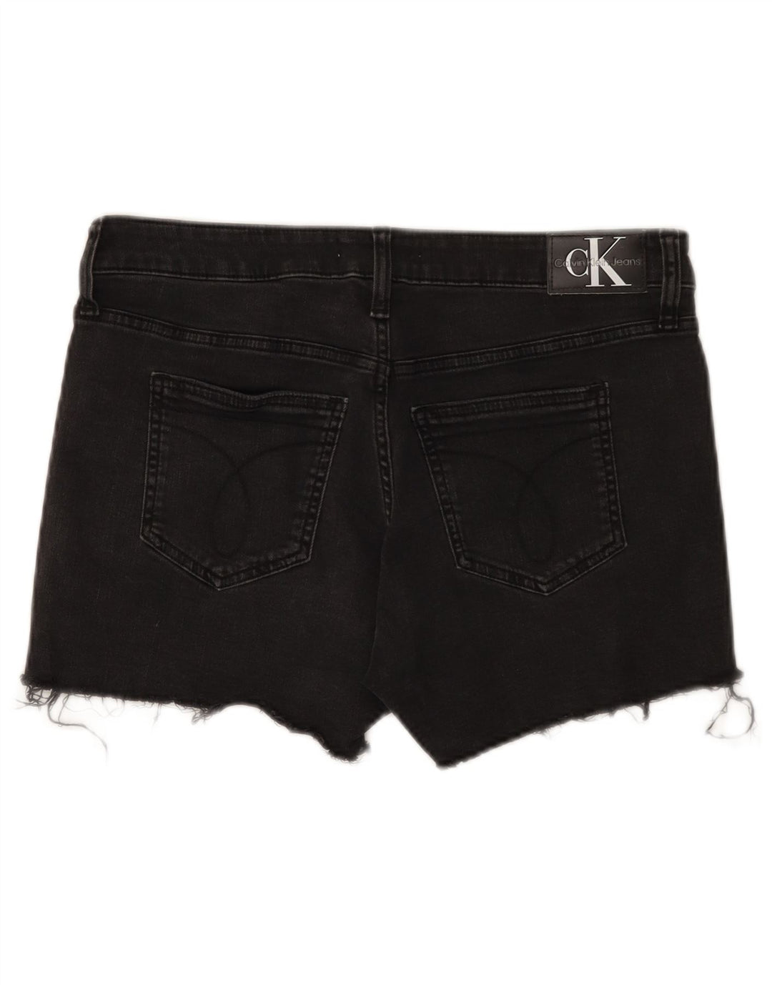 Pantaloncini di jeans da donna Calvin Klein W29 cotone nero medio