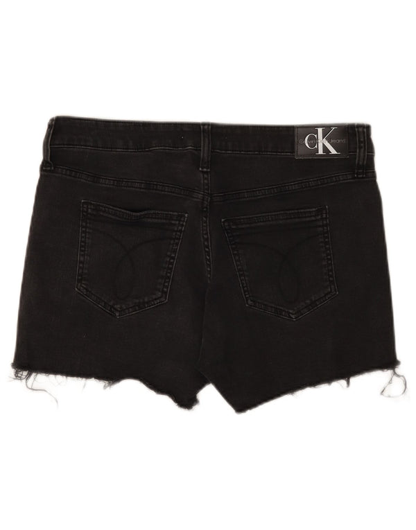 Pantaloncini di jeans da donna Calvin Klein W29 cotone nero medio