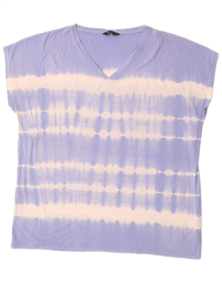 T-shirt oversize da donna Marks & Spencer Top UK 14 Large Blue Tie Dye