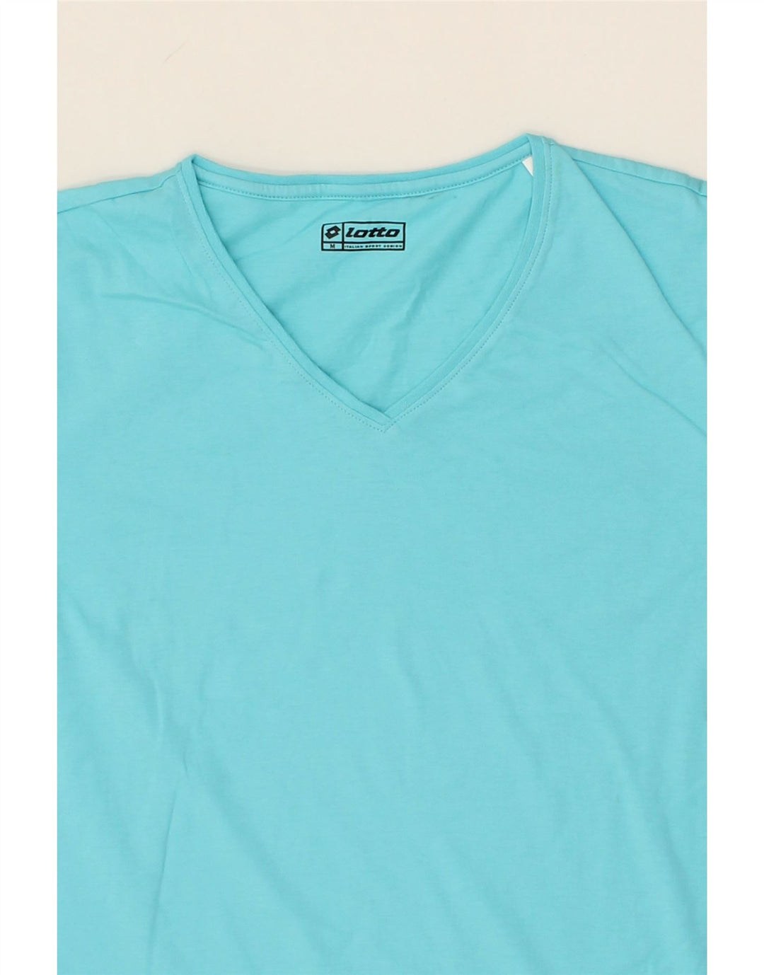 LOTTO Womens T-Shirt Top UK 14 Medium Blue Cotton Vintage Lotto and Second-Hand Lotto from Messina Hembry 