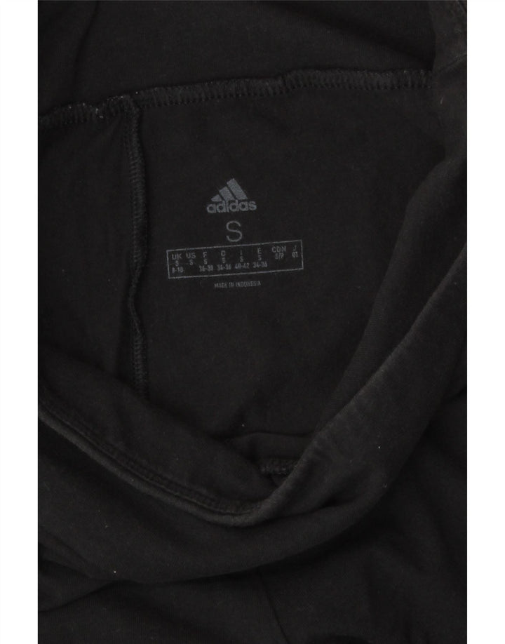 Leggings grafici da donna Adidas UK 8/10 piccolo cotone nero