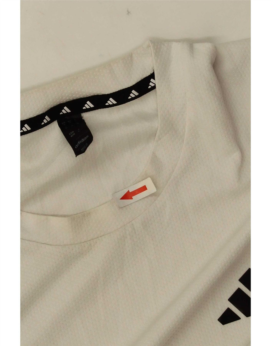 T-shirt Adidas Aeroready da uomo Top in poliestere bianco medio