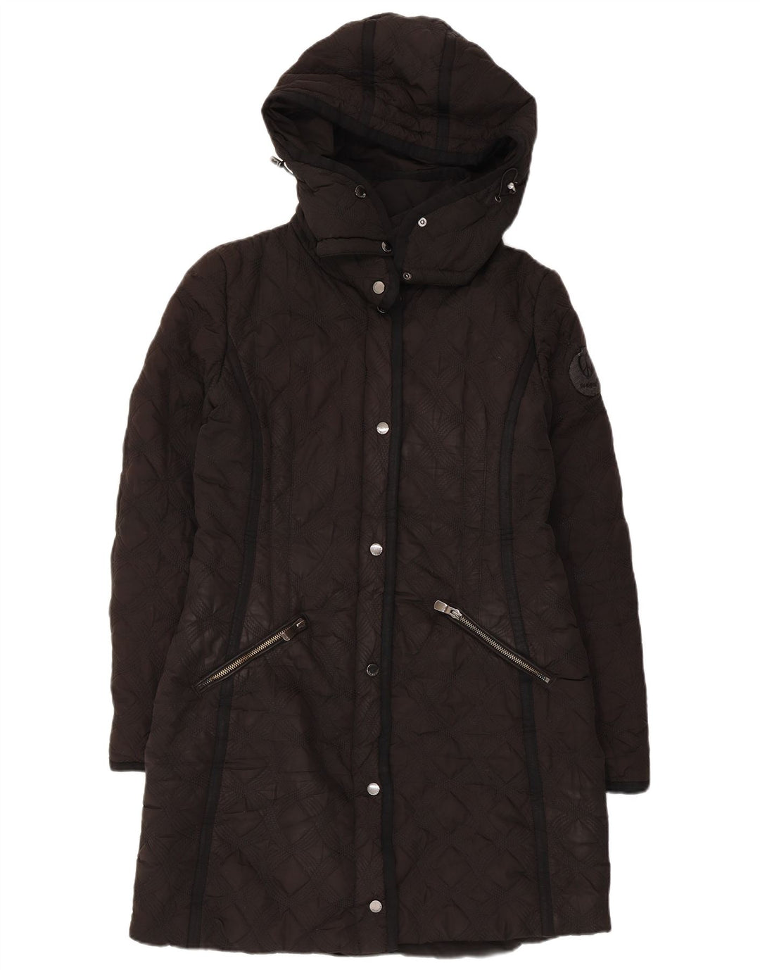 Cappotto imbottito trapuntato con cappuccio da donna Desigual EU 44 XL poliestere nero