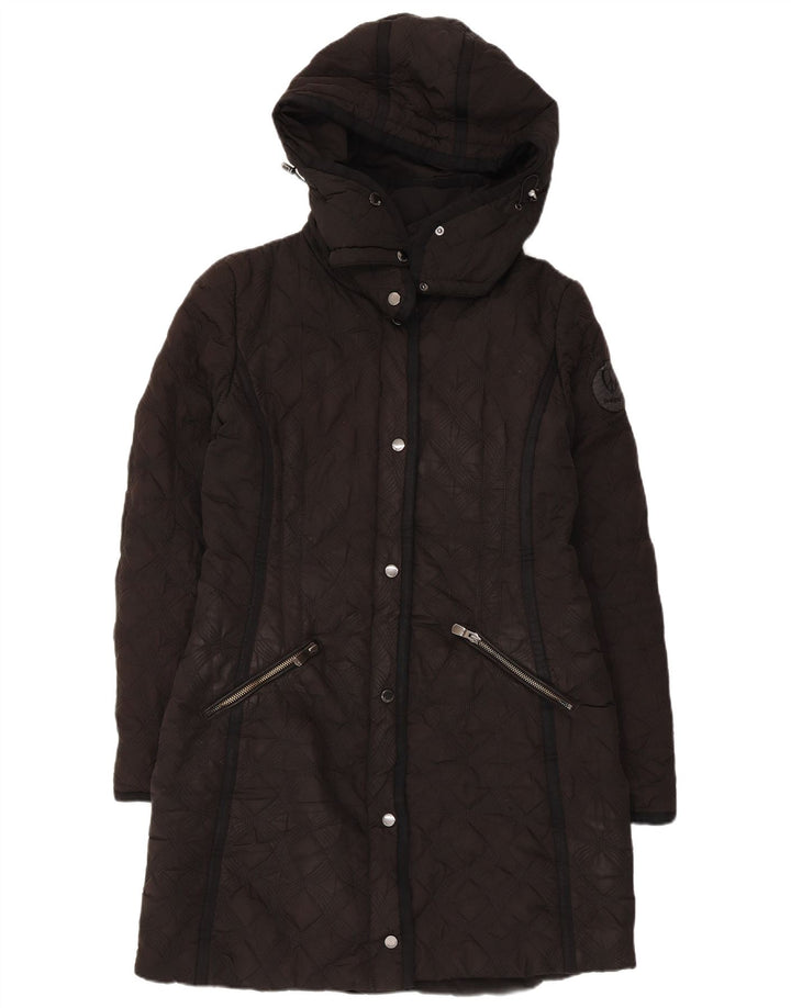 Cappotto imbottito trapuntato con cappuccio da donna Desigual EU 44 XL poliestere nero