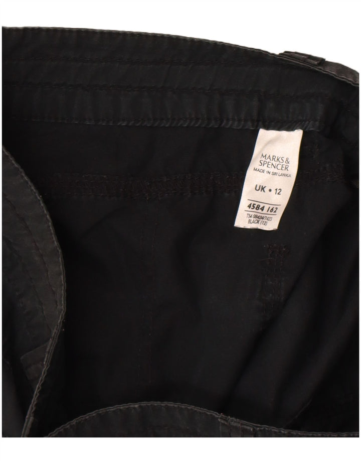 Pantaloncini casual da donna Marks & Spencer UK 12 medi W31 cotone nero