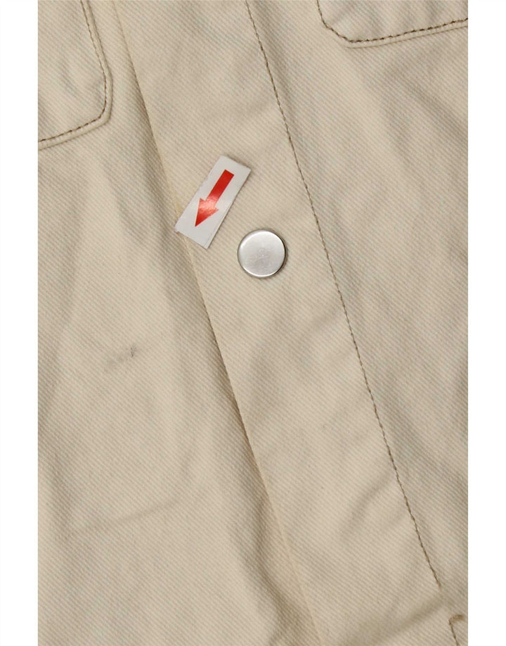 Giacca in denim da uomo Zara UK 38 cotone bianco sporco medio