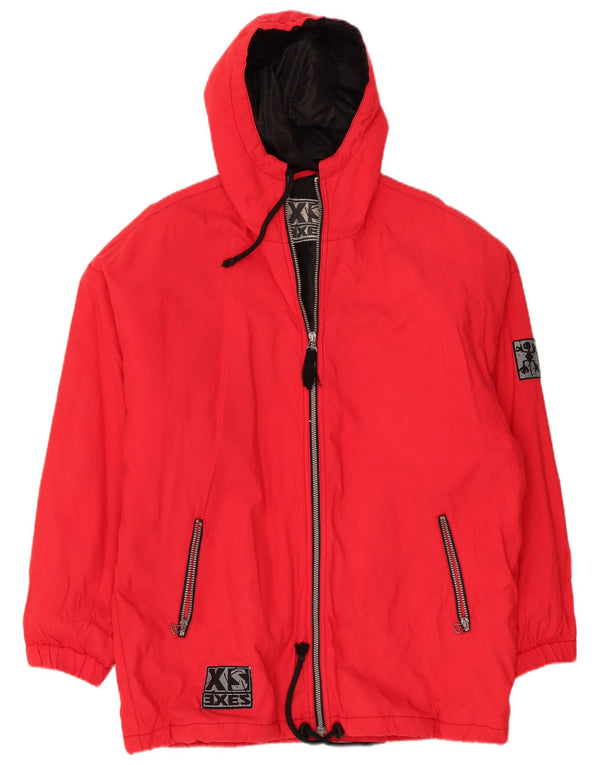 Giacca a vento con cappuccio da uomo XS Exes UK 44 2XL Rossa