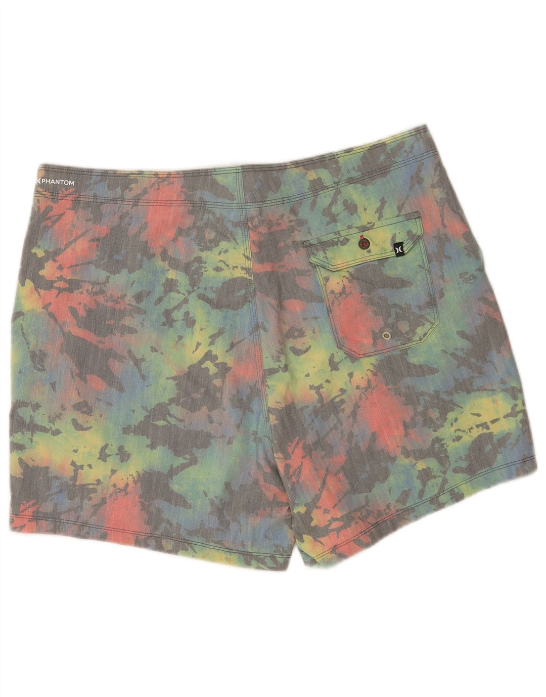 Pantaloncini da bagno Hurley Phantom da uomo, grandi, in cotone tie-dye multicolore