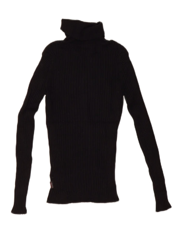 Musto Maglione da donna con collo alto e collo alto UK 12 Viscosa nera media