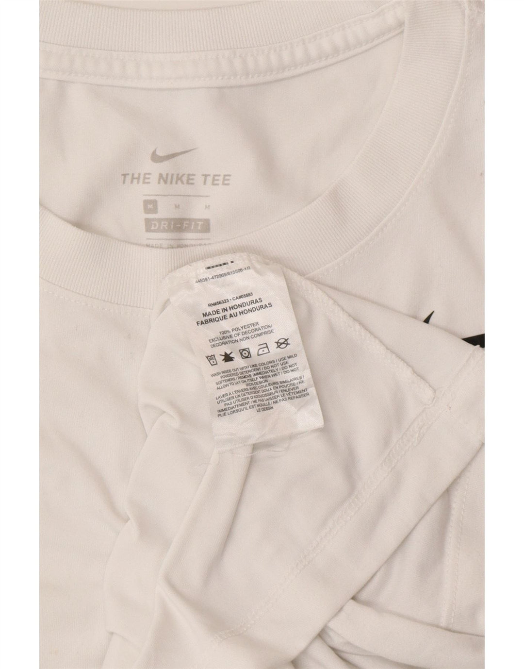 T-shirt NIKE Dri Fit da donna Top UK 14 poliestere bianco medio