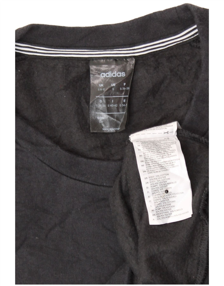 Felpa da donna Adidas Jumper UK 8/10 Small Black Cotton
