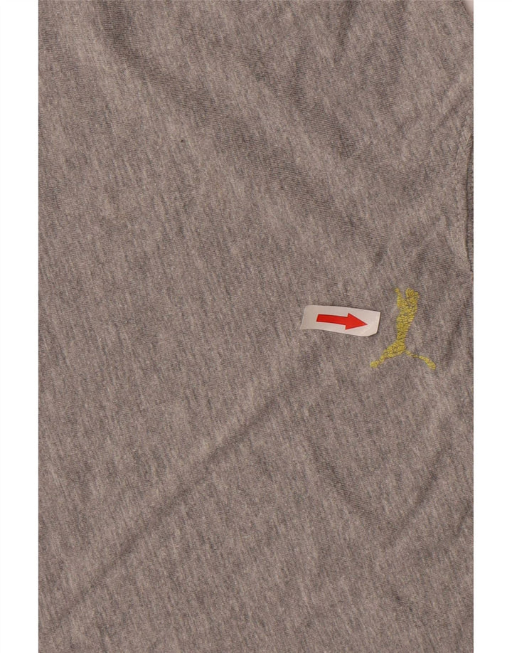 Maglietta grafica da ragazzo Puma 9-10 anni in cotone grigio medio