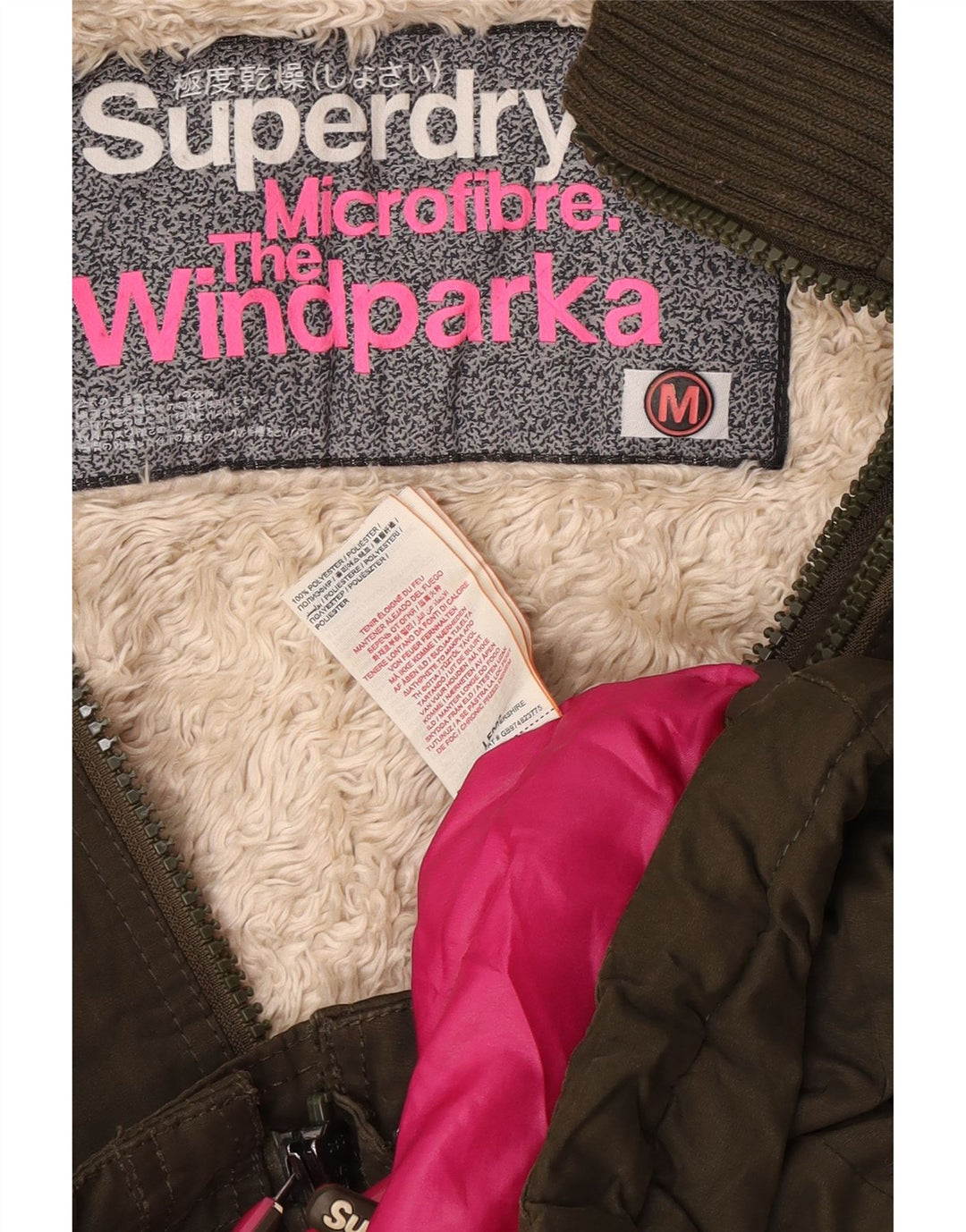 Giacca parka con cappuccio da donna Superdry The Windparka UK 14 Medium Khaki