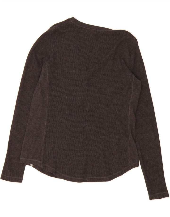 EDDIE BAUER Womens Top Long Sleeve UK 14 Medium Grey Cotton Vintage Eddie Bauer and Second-Hand Eddie Bauer from Messina Hembry 