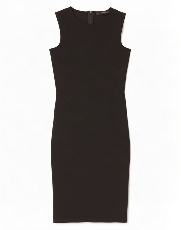 Zara Womens Sleeveless Sheath Dress UK 6 XS Black Viscose