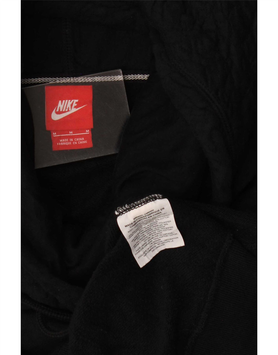 Felpa con cappuccio oversize da donna Nike UK 14 cotone medio nero