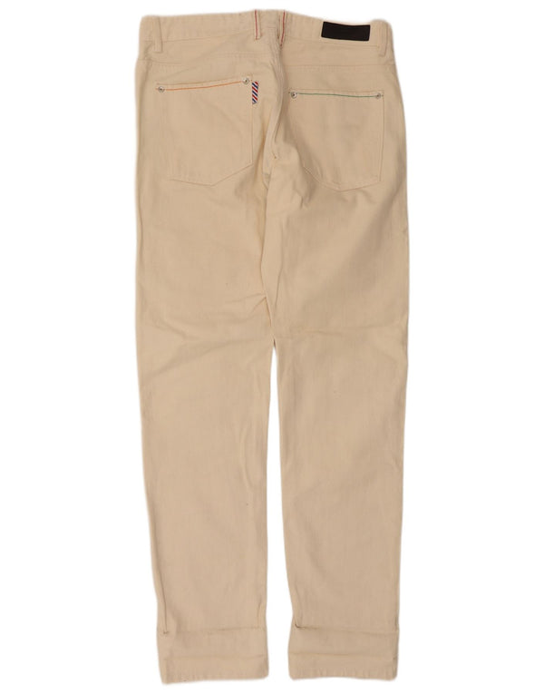 Pantaloni casual dritti da donna Benetton W32 L32 Cotone Beige