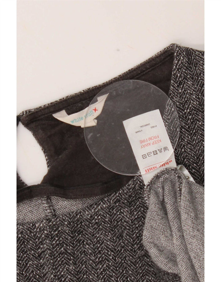 Abito a trapezio con maniche a 3/4 da donna White Stuff UK 16 Grande spina di pesce grigia
