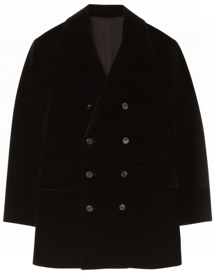 Imperial Giacca blazer doppiopetto in velluto da uomo UK 38 Medium Nero