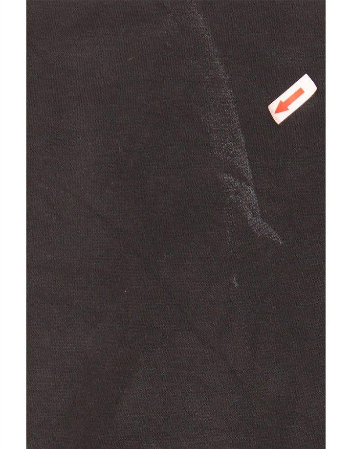 Felpa con cappuccio e zip Nike da uomo piccola in cotone nero