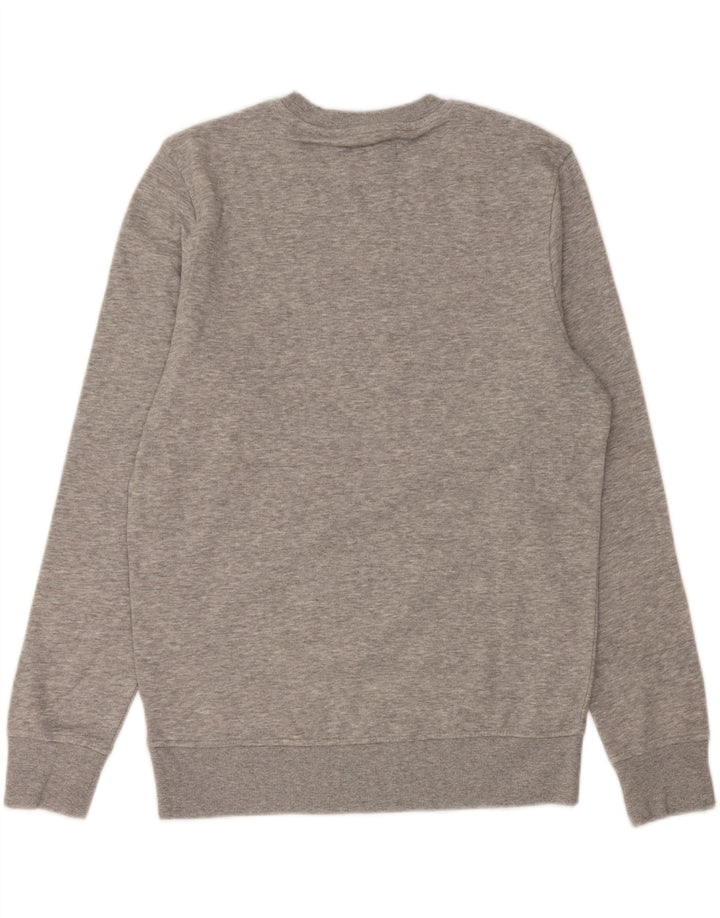 JACK & JONES Felpa con grafica da uomo Maglione in cotone screziato grigio medio