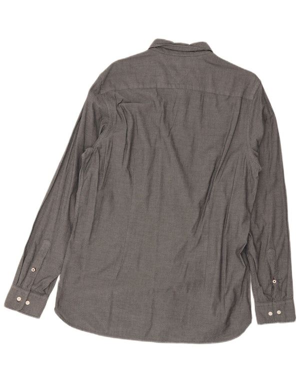 Camicia slim fit da uomo Tommy Hilfiger XL in cotone grigio