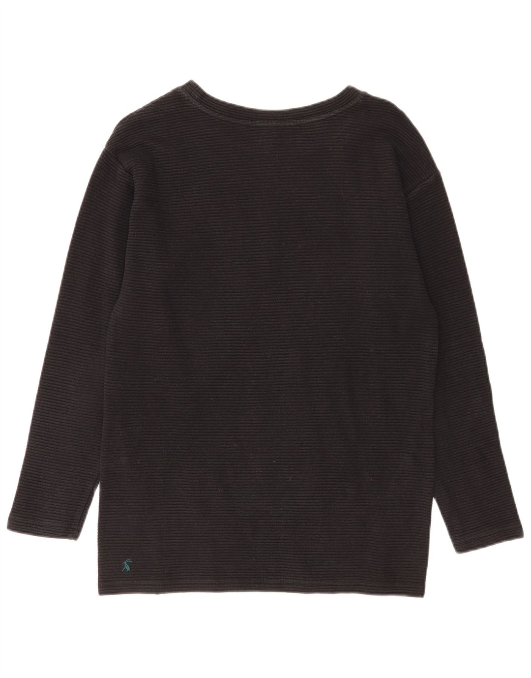 Joules Top da donna a maniche lunghe UK 10 piccolo cotone nero