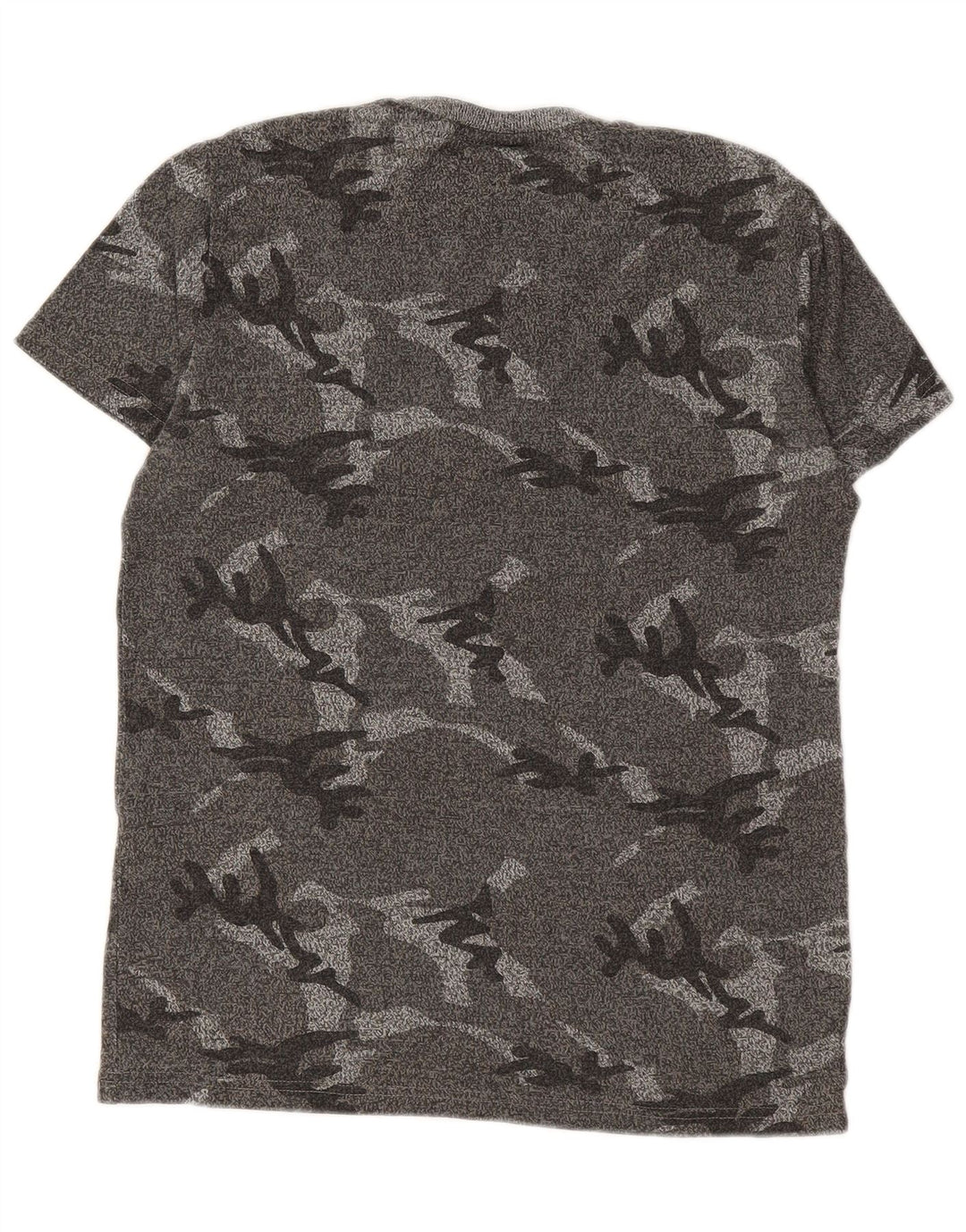 T-shirt grafica da uomo SUPERDRY Top piccolo in cotone mimetico grigio