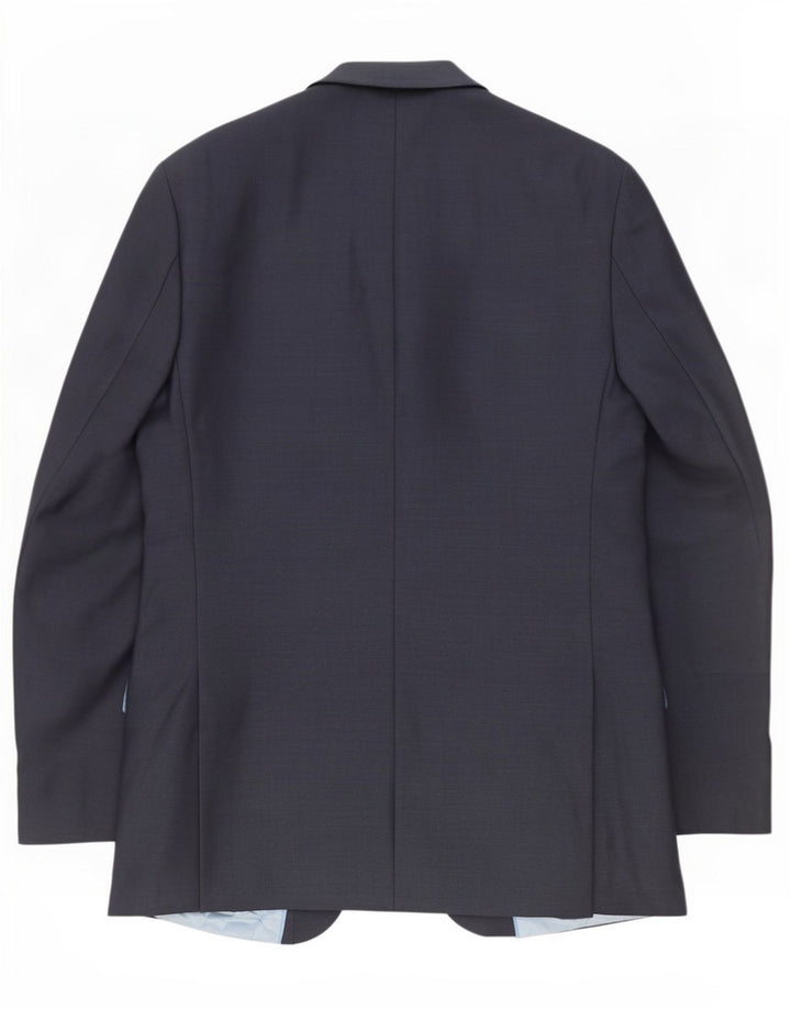 Giacca blazer a 2 bottoni da uomo Marks & Spencer UK 40 media lana blu navy
